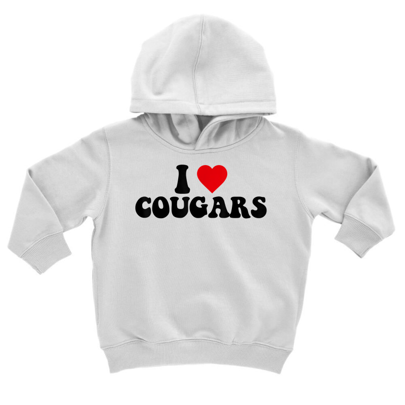 I Love Cougars T Shirt Toddler Hoodie by cm-arts | Artistshot