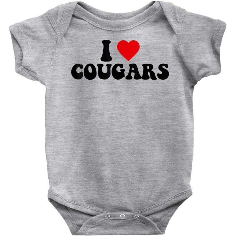 I Love Cougars T Shirt Baby Bodysuit by cm-arts | Artistshot