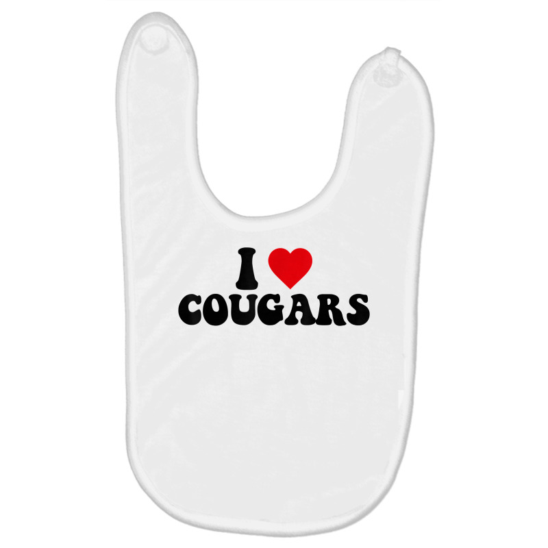 I Love Cougars T Shirt Baby Bibs by cm-arts | Artistshot