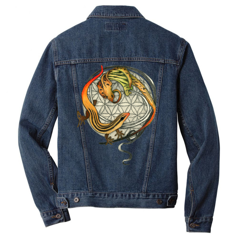 Orange Tailed Skink With Jack In The Pulpit T Shirt Men Denim Jacket | Artistshot