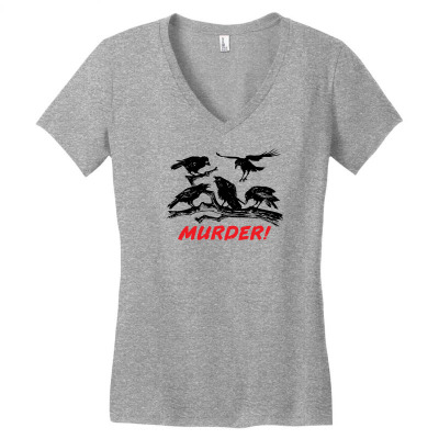Murder Of Crows Women's V-neck T-shirt Designed By Chilistore