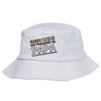 Great Dads Get Promoted To Papa Bucket Hat | Artistshot