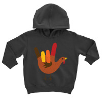 American Sign Language I Love You Thanksgiving Turkey Long Sleeve T Sh Toddler Hoodie | Artistshot