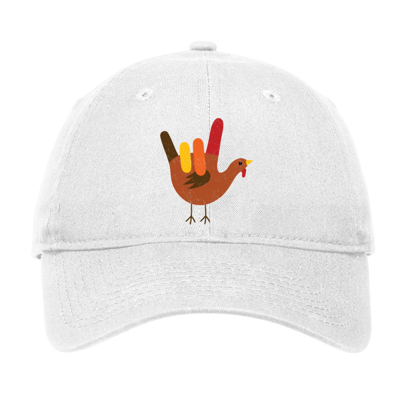 American Sign Language I Love You Thanksgiving Turkey Long Sleeve T Sh Adjustable Cap by cm-arts | Artistshot