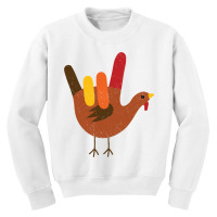 American Sign Language I Love You Thanksgiving Turkey Long Sleeve T Sh Youth Sweatshirt | Artistshot