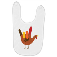 American Sign Language I Love You Thanksgiving Turkey Long Sleeve T Sh Baby Bibs | Artistshot