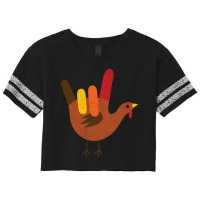 American Sign Language I Love You Thanksgiving Turkey Long Sleeve T Sh Scorecard Crop Tee | Artistshot