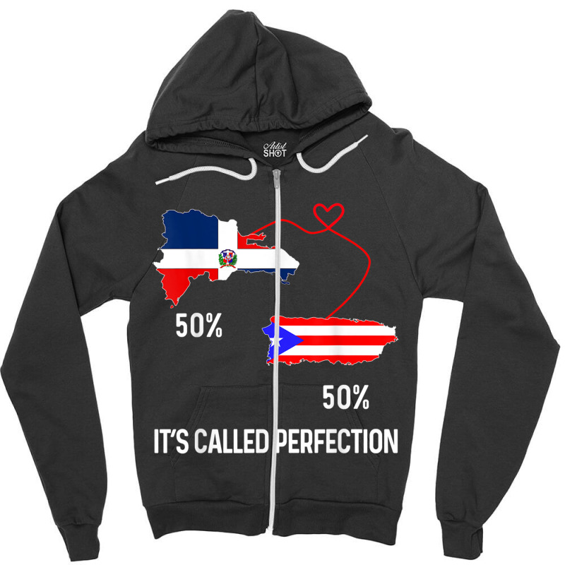 Half Puerto Rican Half Dominican Flag Map Combined Pr Rd T Shirt Zipper Hoodie by cm-arts | Artistshot