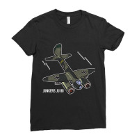 Ju 88 German Ww2 Cartoon Plane Art Ladies Fitted T-shirt | Artistshot