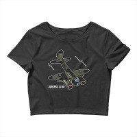 Ju 88 German Ww2 Cartoon Plane Art Crop Top | Artistshot