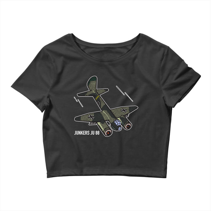 Ju 88 German Ww2 Cartoon Plane Art Crop Top by Kanmosrin52 | Artistshot