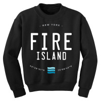 Fire Island New York Beach Waves Gift T Shirt Youth Sweatshirt | Artistshot