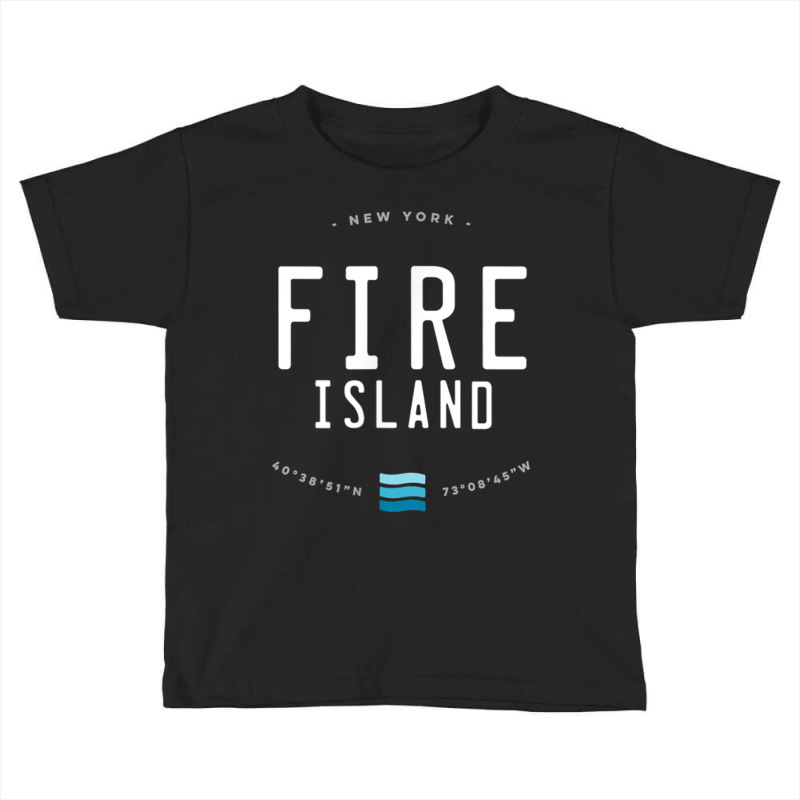 Fire Island New York Beach Waves Gift T Shirt Toddler T-shirt by cm-arts | Artistshot