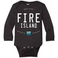 Fire Island New York Beach Waves Gift T Shirt Long Sleeve Baby Bodysuit | Artistshot