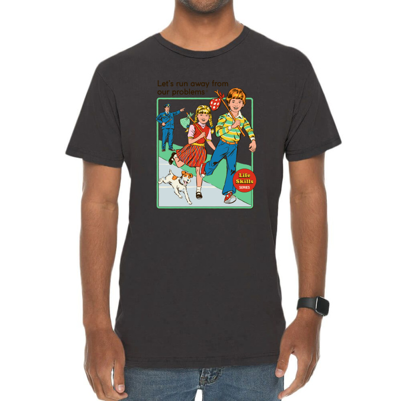 Let's Run Away Vintage T-Shirt by cm-arts | Artistshot