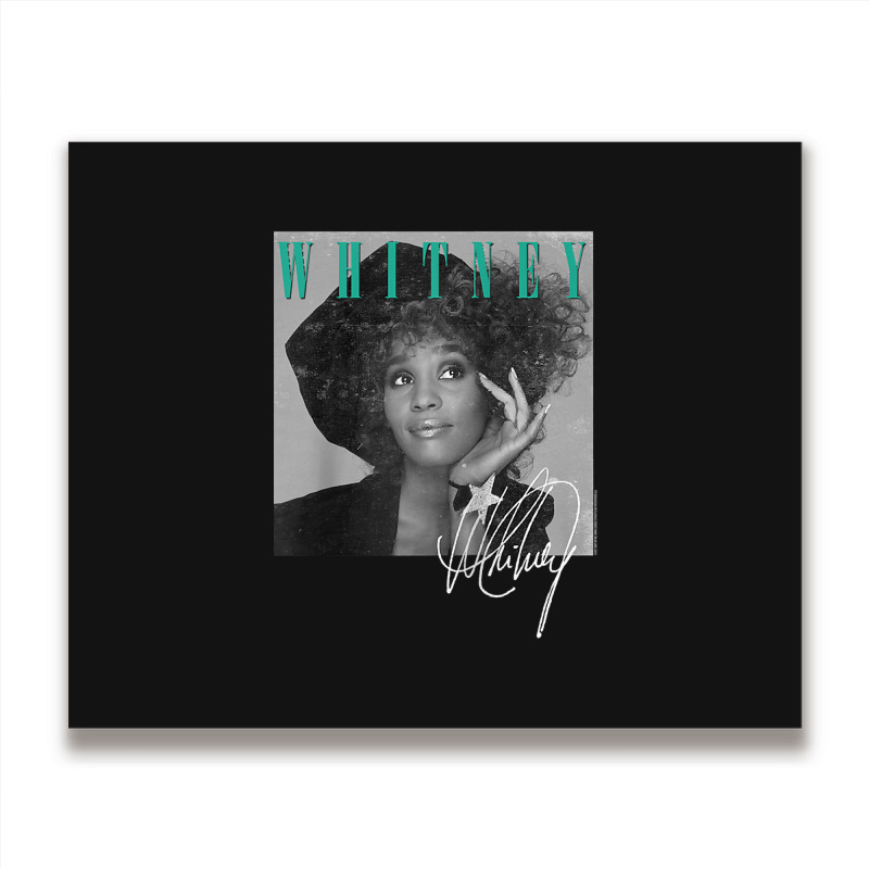 Whitney Houston Shooting Star Raglan Baseball Tee Metal Print Horizontal | Artistshot