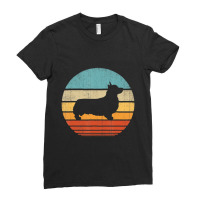 Corgi Retro Vintage 60s 70s Sunset Dog Lovers Men Women Ladies Fitted T-shirt | Artistshot