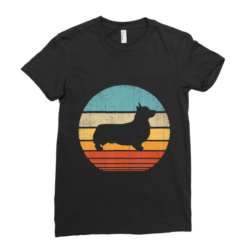 Corgi Retro Vintage 60s 70s Sunset Dog Lovers Men Women Ladies Fitted T-Shirt by Konlasa6638 | Artistshot