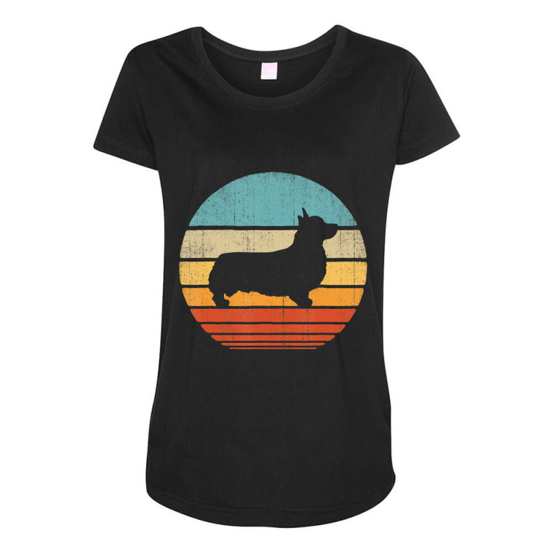 Corgi Retro Vintage 60s 70s Sunset Dog Lovers Men Women Maternity Scoop Neck T-shirt by Konlasa6638 | Artistshot