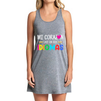 Mi Corazon Late En Dos Idiomas, Bilingual Spanish Teacher Tank Dress | Artistshot