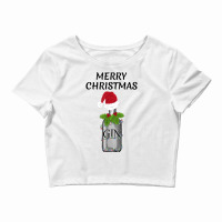 Merry Christmas Fun & Gift Gin And Tonic Drink Christmas Word Game T S Crop Top | Artistshot