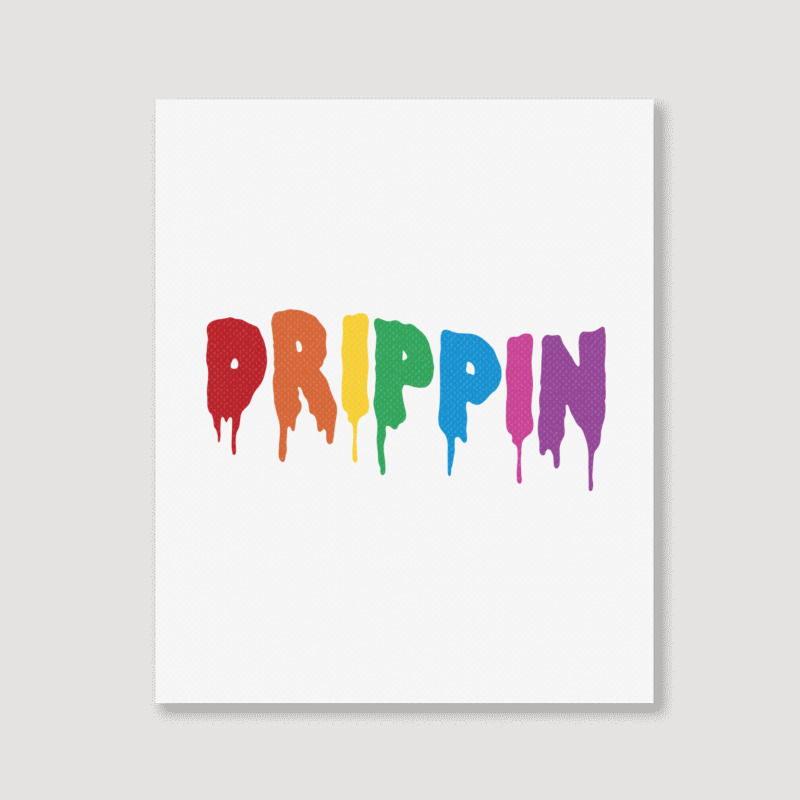 Drippin Colorful Rainbow Hip Hop Lovers Dripping Sauce Pullover Hoodie Portrait Canvas Print | Artistshot