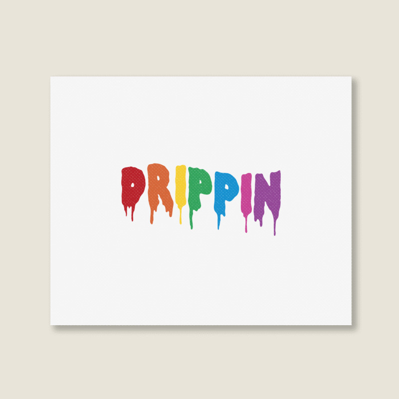 Drippin Colorful Rainbow Hip Hop Lovers Dripping Sauce Pullover Hoodie Landscape Canvas Print | Artistshot