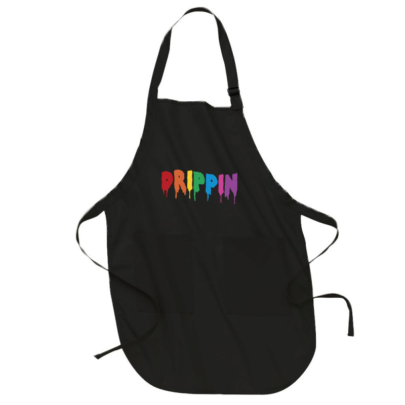 Drippin Colorful Rainbow Hip Hop Lovers Dripping Sauce Pullover Hoodie Full-length Apron | Artistshot