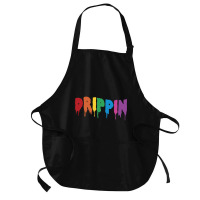 Drippin Colorful Rainbow Hip Hop Lovers Dripping Sauce Pullover Hoodie Medium-length Apron | Artistshot