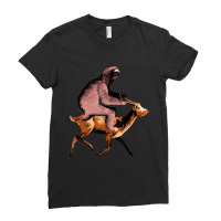 Mens Sloth Riding An Antelope Concert Lo Ladies Fitted T-shirt | Artistshot