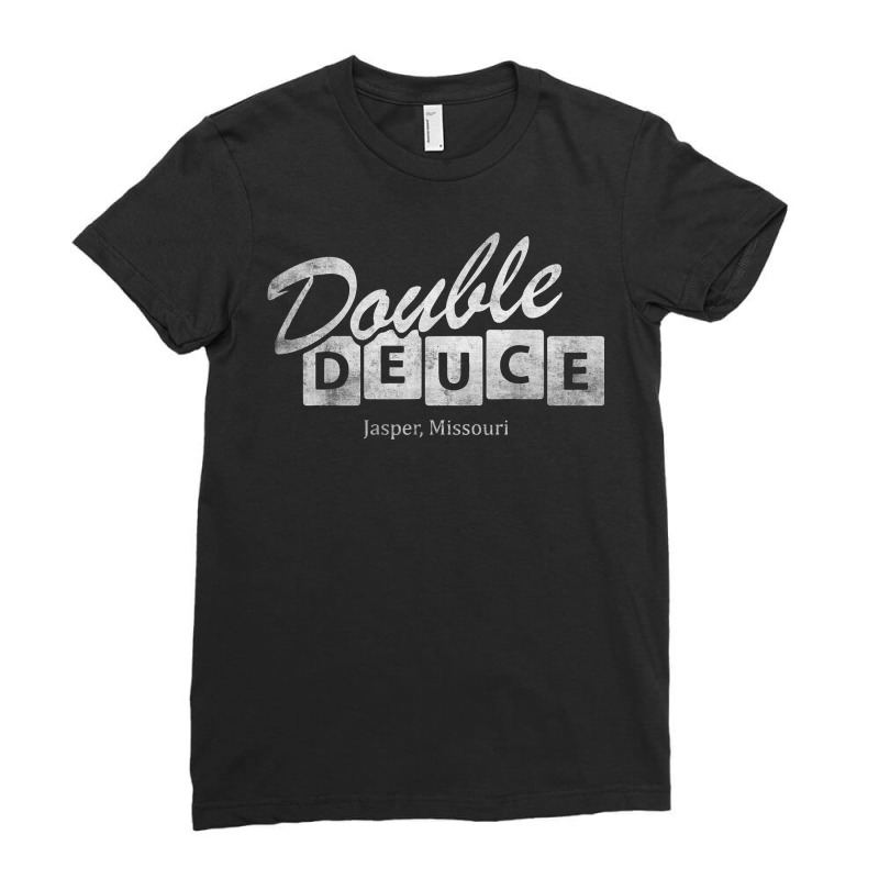 Retro 80s Double Deuce Roadhouse T Shirt Ladies Fitted T-Shirt by cm-arts | Artistshot