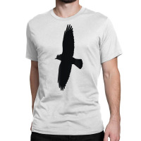 Minimalistic Jackdaw In Flight Silhouette Vector Art Cut Out T Shirt Classic T-shirt | Artistshot