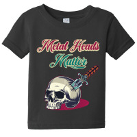 Metal Heads Matter Knife Bone Death Metal Goth Genre Music Baby Tee | Artistshot