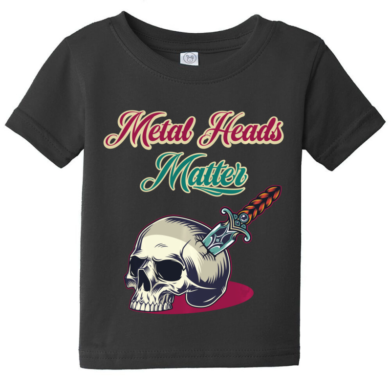 Metal Heads Matter Knife Bone Death Metal Goth Genre Music Baby Tee by cm-arts | Artistshot