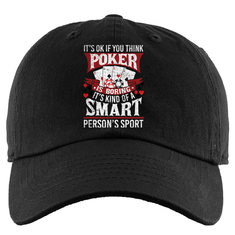 Funny Poker Smart Sport Distressed Texas Hold Em Card Game Pullover Ho Kids Cap by cm-arts | Artistshot