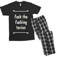 Fuck The Fucking Tories Boris Election Funny Anti Tory General Electio Men's T-shirt Pajama Set | Artistshot