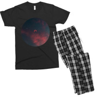 Outer Space Pop Socket Red Moon And Sky Men's T-shirt Pajama Set | Artistshot