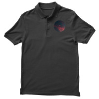 Outer Space Pop Socket Red Moon And Sky Men's Polo Shirt | Artistshot