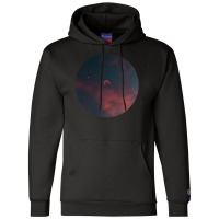 Outer Space Pop Socket Red Moon And Sky Champion Hoodie | Artistshot