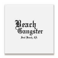 Beach Gangster Surfer Summer Metal Print Square | Artistshot