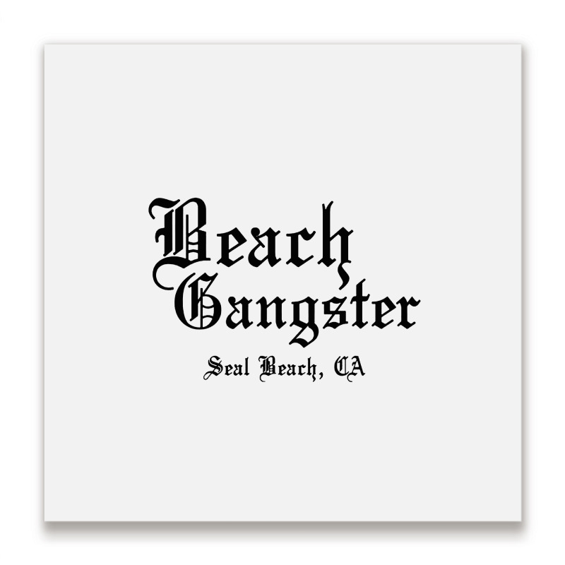 Beach Gangster Surfer Summer Metal Print Square | Artistshot