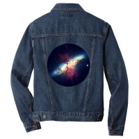 Outer Space Pop Socket Super Nova Nebula 1 Men Denim Jacket | Artistshot