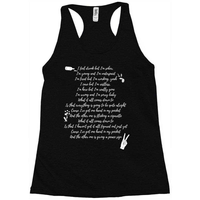 Hand In My Pocket Alanis Morissette Print Racerback Tank by cm-arts | Artistshot