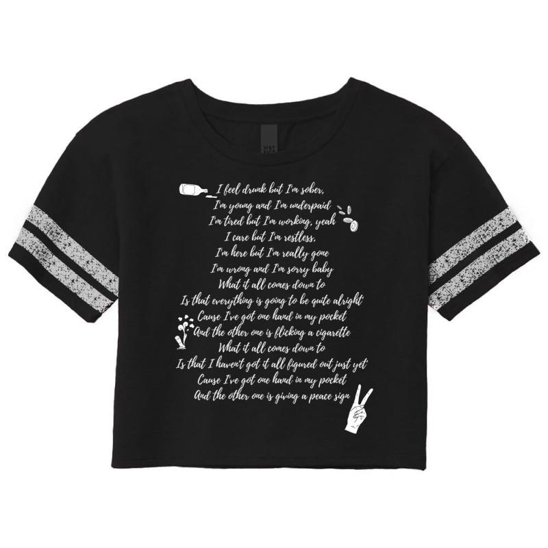 Hand In My Pocket Alanis Morissette Print Scorecard Crop Tee by cm-arts | Artistshot