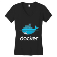 Docker Color Linux Women's V-neck T-shirt | Artistshot