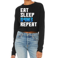 Eat Sleep Game Repeat Funny Leetcode Leet Cropped Sweater | Artistshot