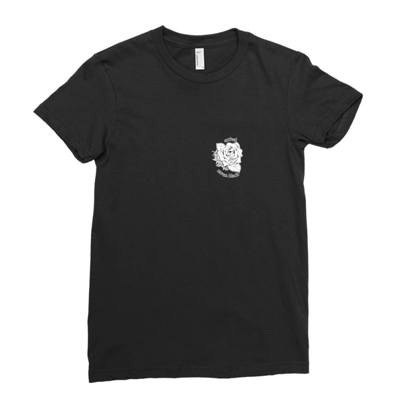 Raven Black Arrival Rose 1 Ladies Fitted T-Shirt by MickeyRobison | Artistshot