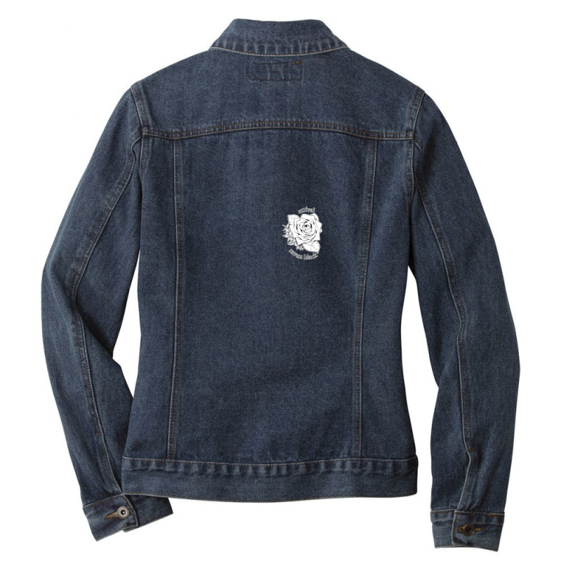 Raven Black Arrival Rose 1 Ladies Denim Jacket by MickeyRobison | Artistshot