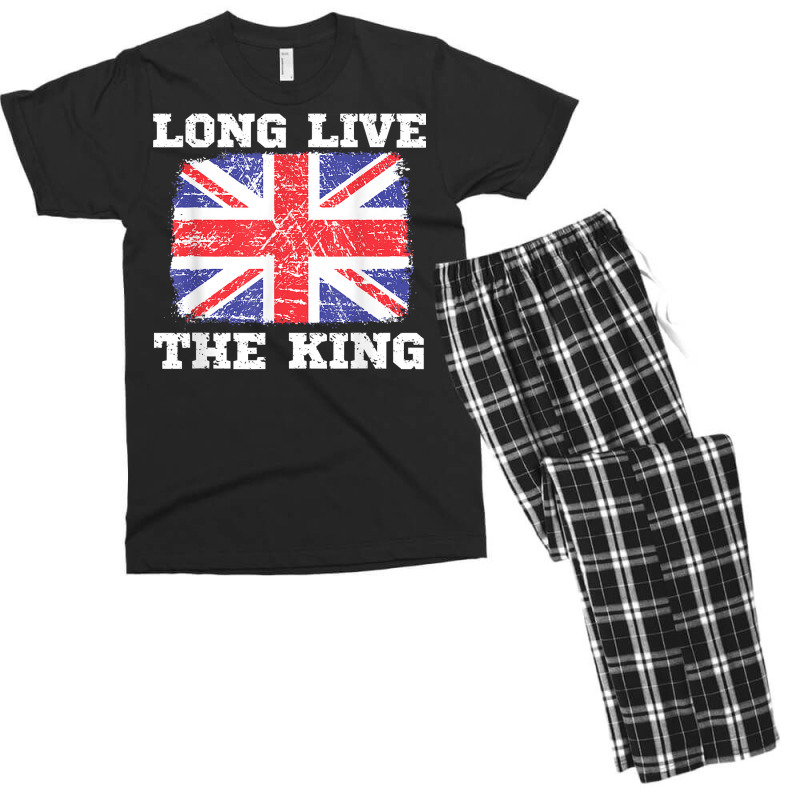 Long Live The King England Uk British Crown Support Flag T Shirt Men's T-shirt Pajama Set | Artistshot