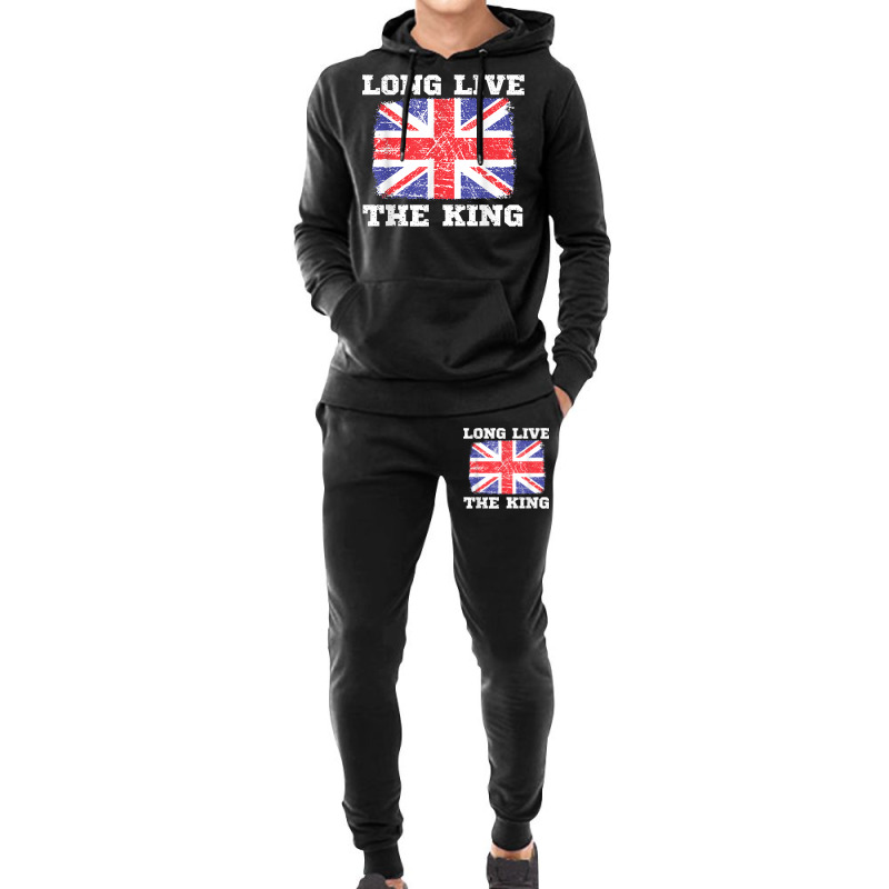 Long Live The King England Uk British Crown Support Flag T Shirt Hoodie & Jogger Set | Artistshot